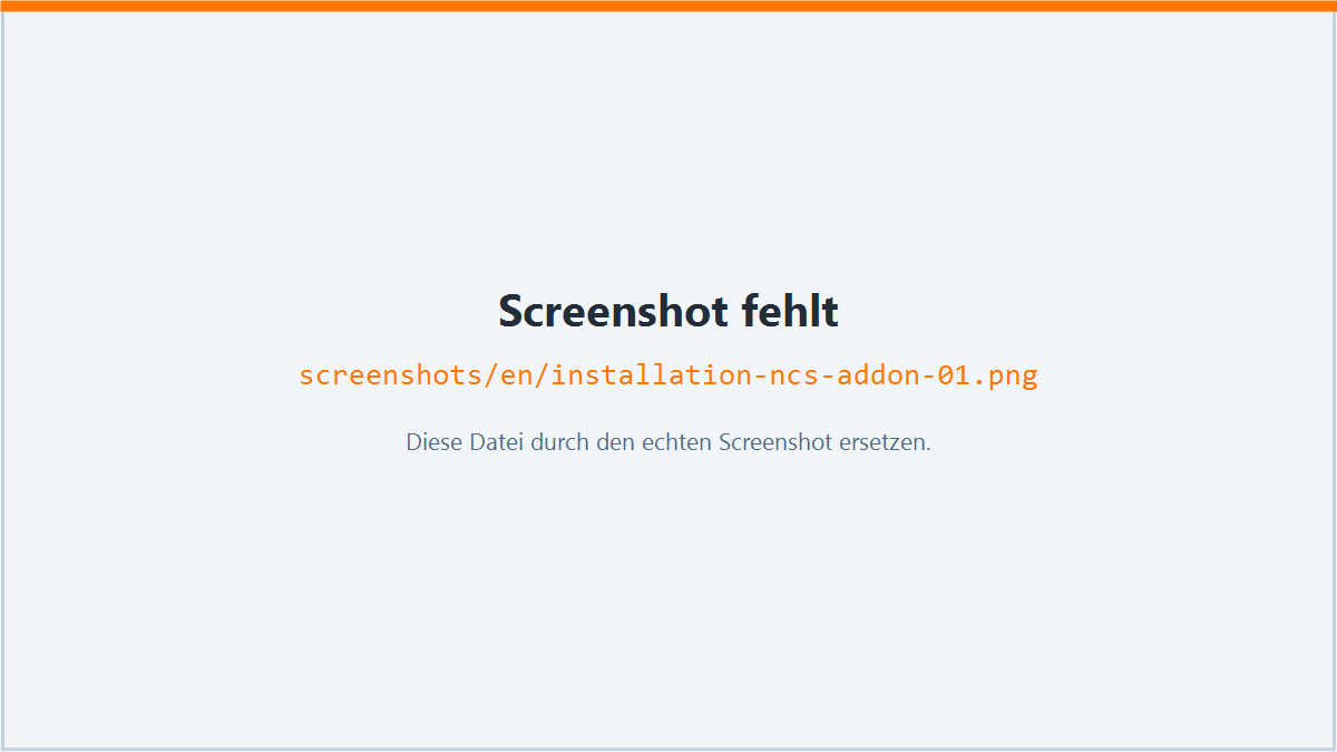 Screenshot: Install NCS-AddOn